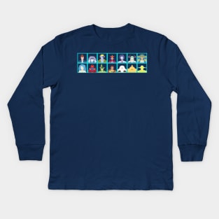 Select Your Character: Darkstalkers 2 Kids Long Sleeve T-Shirt